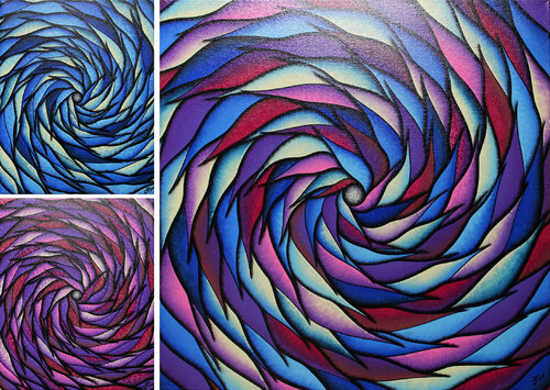 Spirales colorées série 2 par Jonathan Pradillon, Peinture en vente sur Singulart