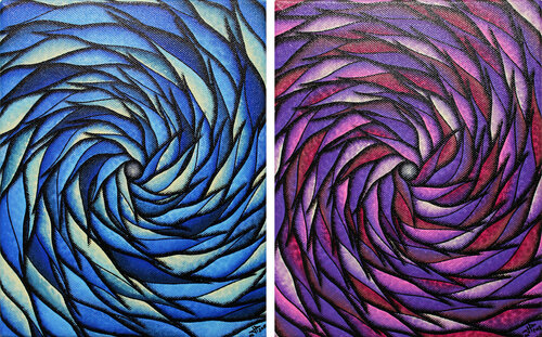 Spirales colorées série 3 par Jonathan Pradillon, Peinture en vente sur Singulart