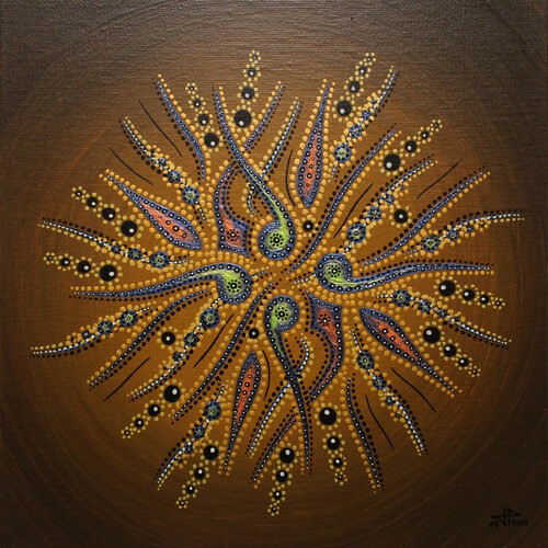 Mouvement de formes marrons von Jonathan Pradillon, Malerei kaufen auf Singulart