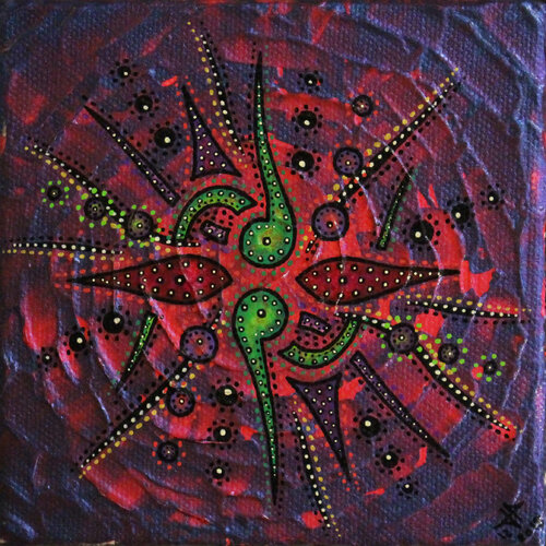 Sens du mouvement fuchsia gris von Jonathan Pradillon, Malerei kaufen auf Singulart