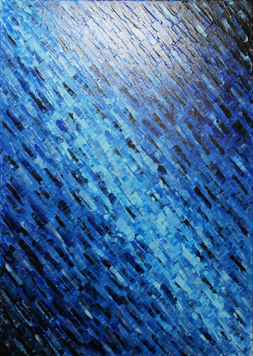 Texture couteau bleutée par Jonathan Pradillon, Peinture en vente sur Singulart