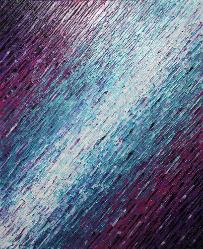 Texture couteau blanc bleue rose violette par Jonathan Pradillon, Peinture en vente sur Singulart