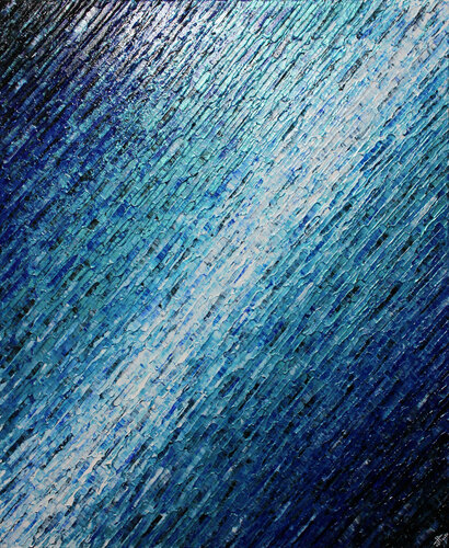 Texture couteau blanc bleue par Jonathan Pradillon, Peinture en vente sur Singulart