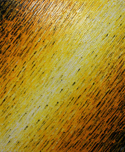 Texture couteau blanc jaune von Jonathan Pradillon, Malerei kaufen auf Singulart
