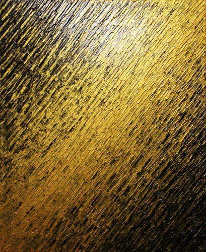 Texture couteau or noire par Jonathan Pradillon, Peinture en vente sur Singulart