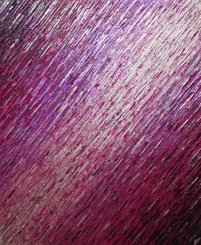 Texture couteau blanc perlée argentée rose iridescente par Jonathan Pradillon, Peinture en vente sur Singulart