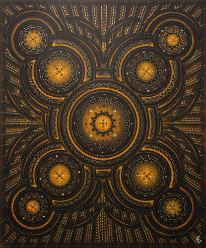 Cycle mécanique par Jonathan Pradillon, Peinture en vente sur Singulart