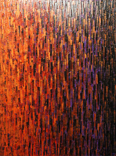 Fondu orange rouge violet par Jonathan Pradillon, Peinture en vente sur Singulart