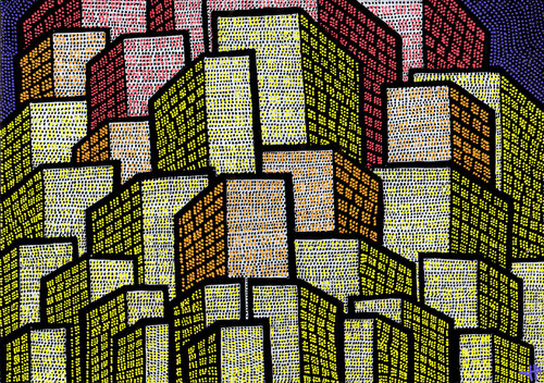 Ville Urbaine van Jonathan Pradillon, Werk op papier te koop op Singulart