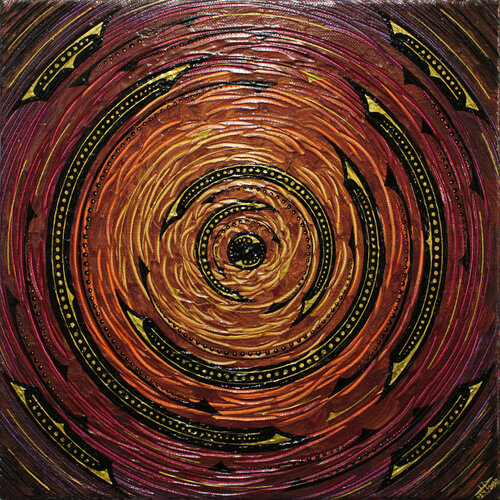 Rotation or orange violette par Jonathan Pradillon, Peinture en vente sur Singulart