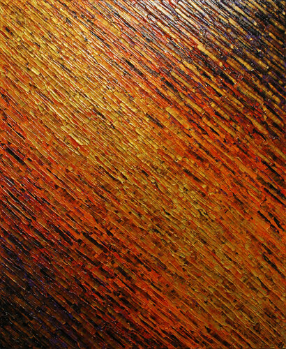 Texture couteau or orange rouge violette by Jonathan Pradillon, Painting for Sale on Singulart