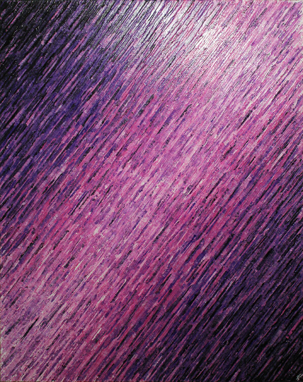 Grande texture couteau blanc rose violette Jonathan Pradillon