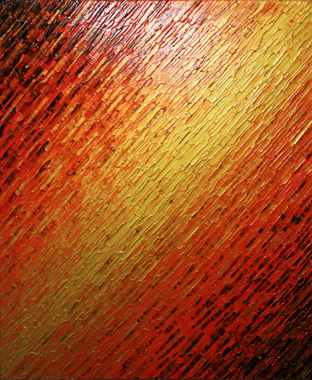 Texture couteau or orange Jonathan Pradillon