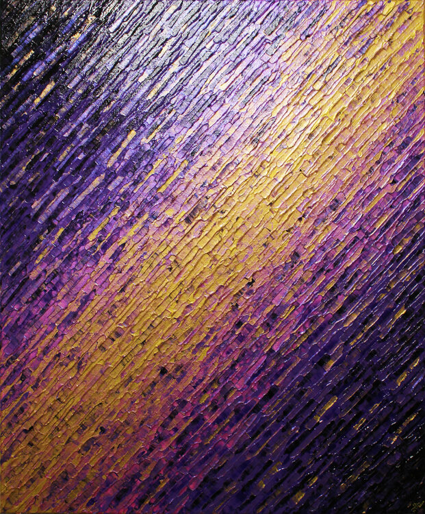Texture couteau dorée violette Jonathan Pradillon