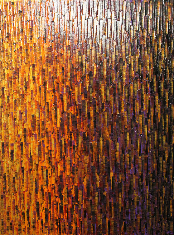Fondu doré orange violet Jonathan Pradillon