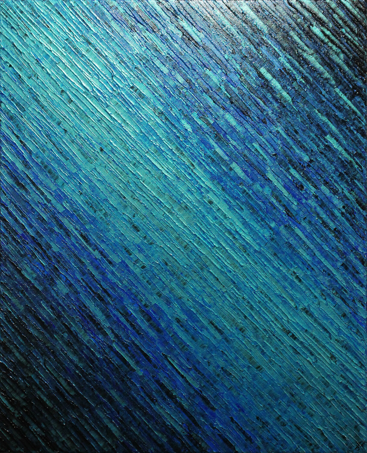 Texture couteau bleue iridescente Jonathan Pradillon