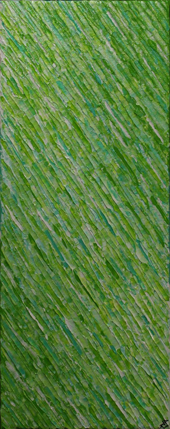 Texture couteau blanc verte pomme Jonathan Pradillon