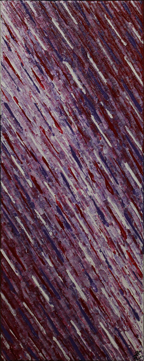 Texture couteau blanc violette magenta Jonathan Pradillon