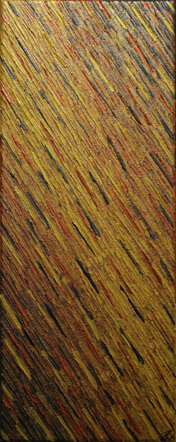 Texture couteau or cuivre grise iridescente Jonathan Pradillon