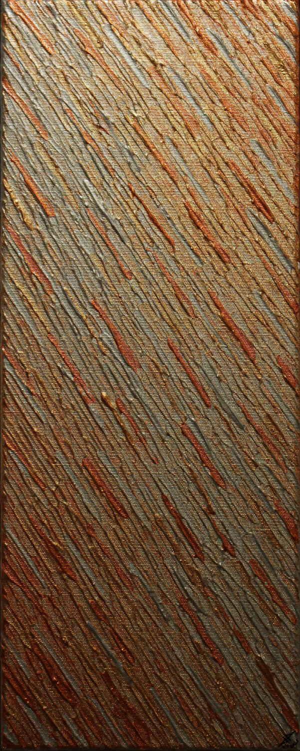 Texture couteau étain or cuivre Jonathan Pradillon