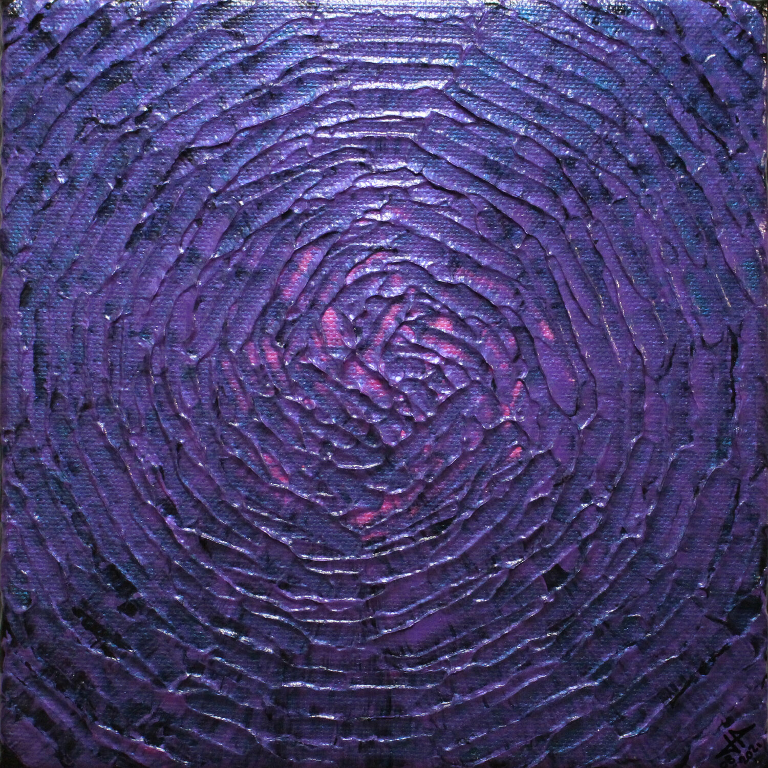 Petit éclat rose violet gris iridescent Jonathan Pradillon