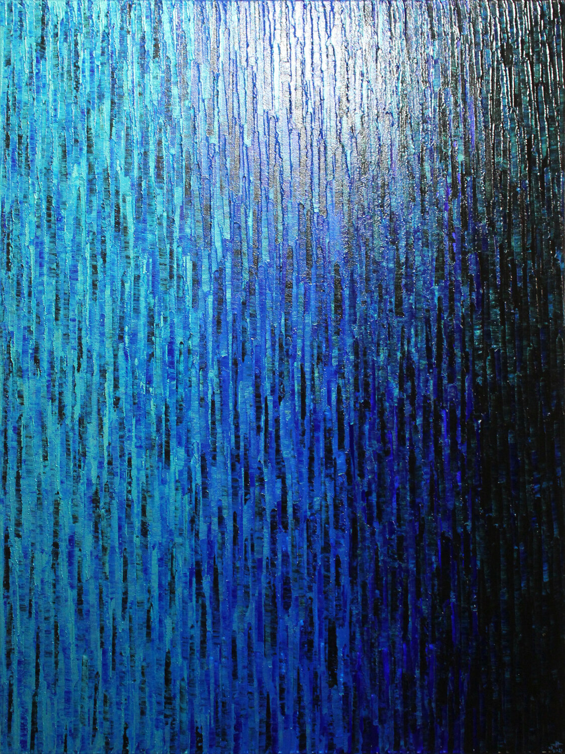 Grand fondu bleu iridescent Jonathan Pradillon
