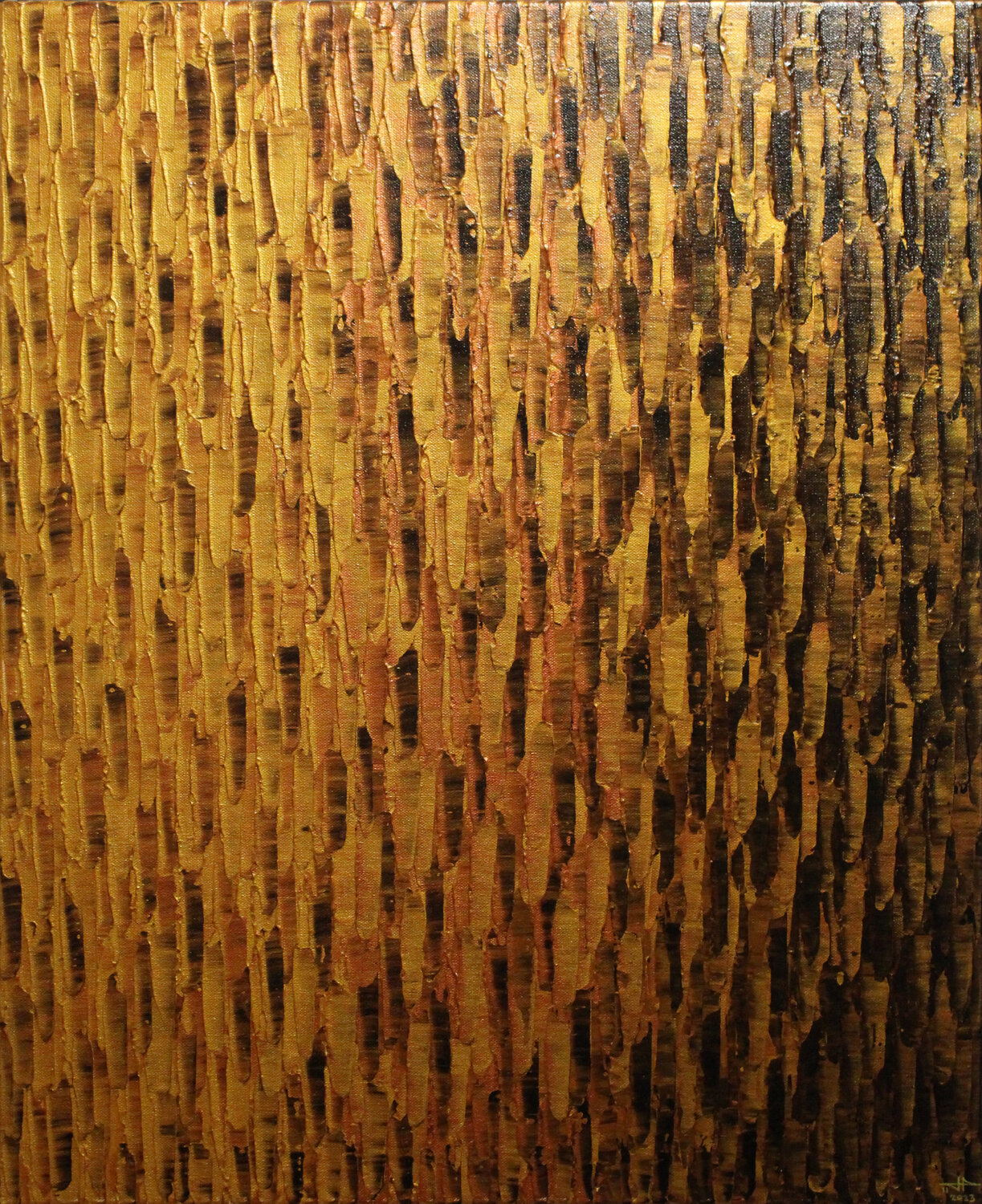 Fondu couleur or cuivre de terre Jonathan Pradillon