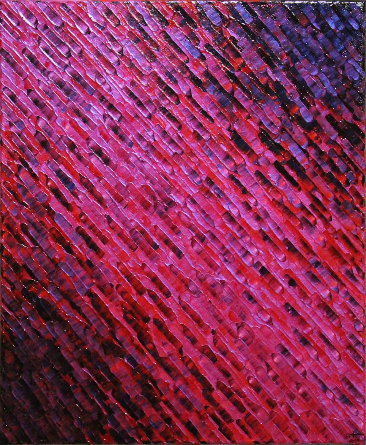 Diagonale rose rouge Jonathan Pradillon