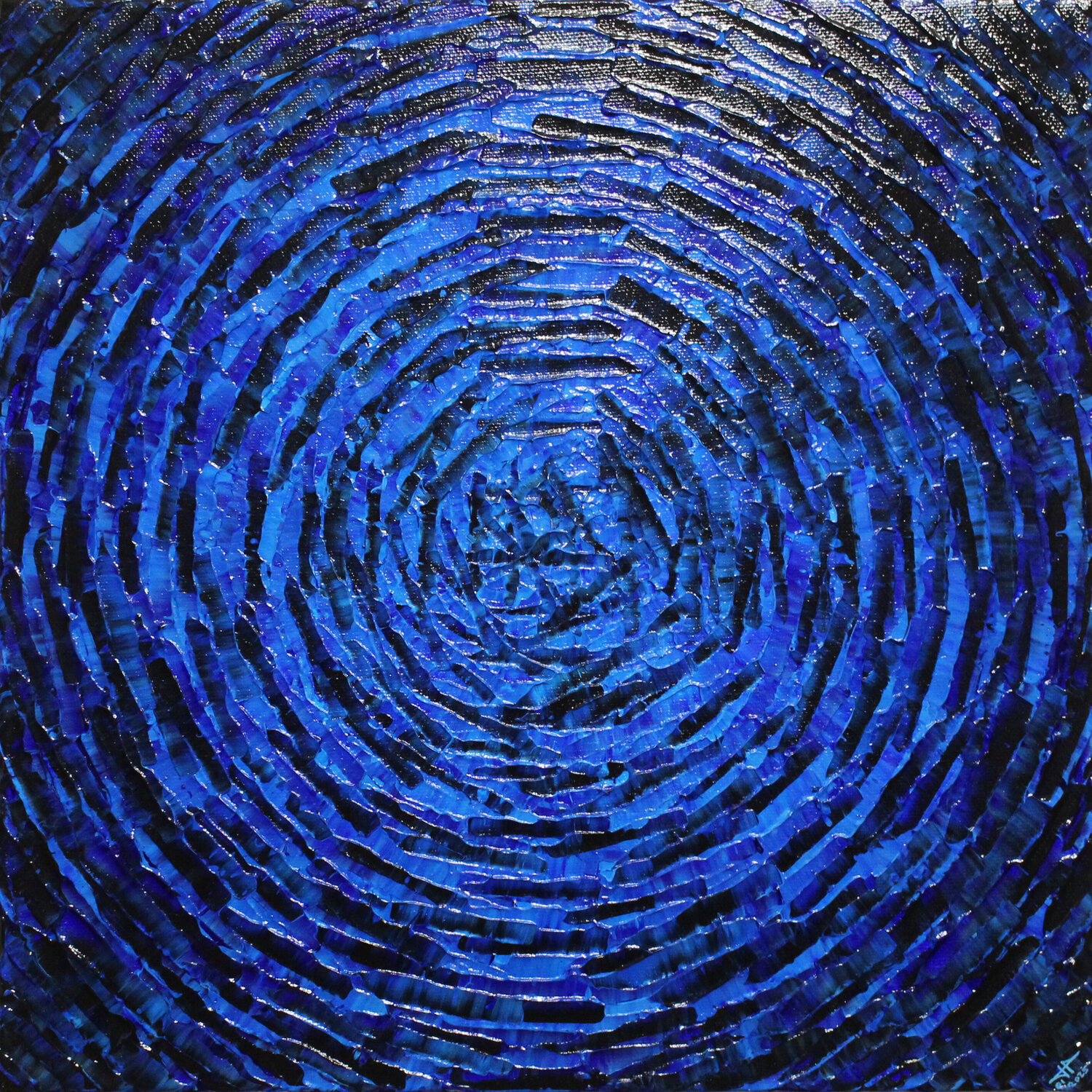 Éclat concentrique bleu profond Jonathan Pradillon