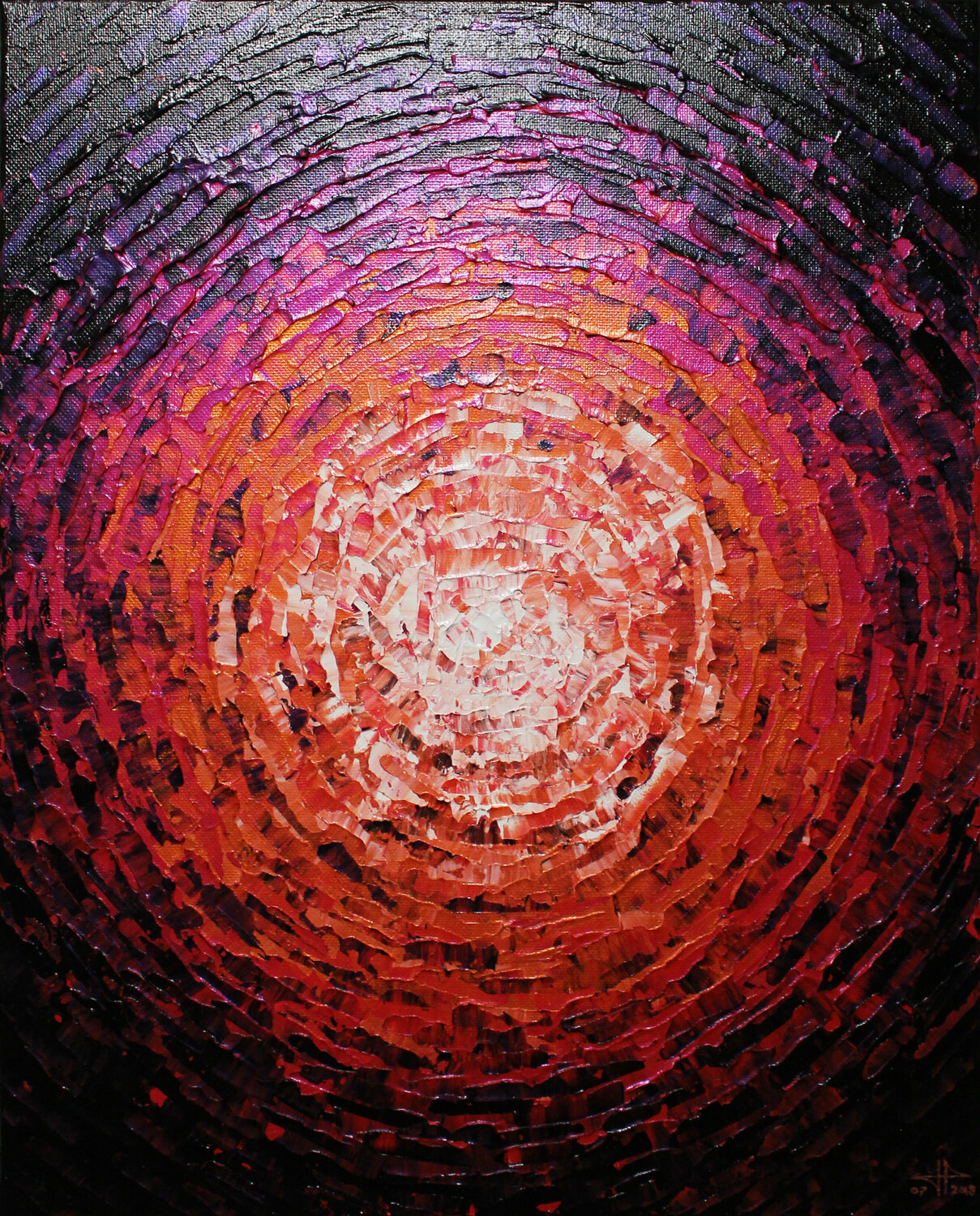 Éclat de lueur orange rose iridescente Jonathan Pradillon