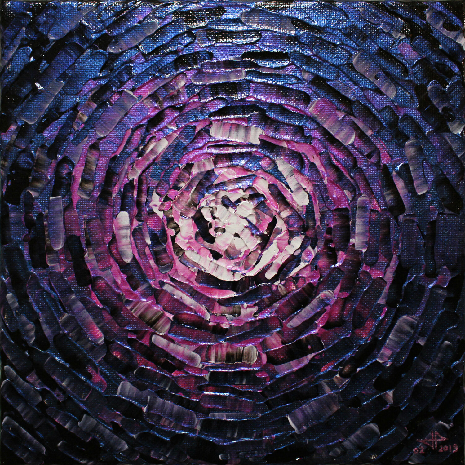 Petit éclat de lueur rose grise iridescente Jonathan Pradillon