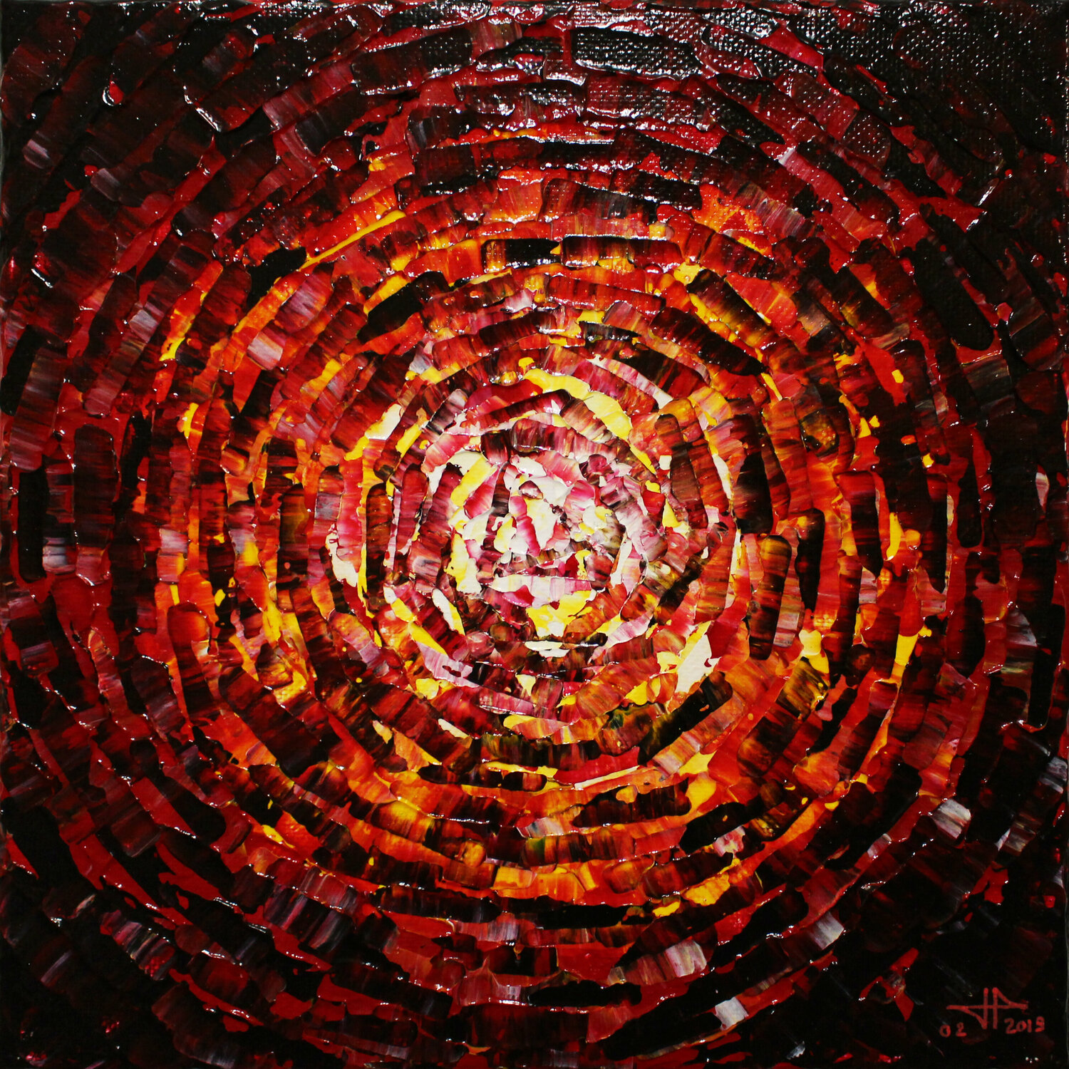Petit éclat de lueur jaune rouge Jonathan Pradillon