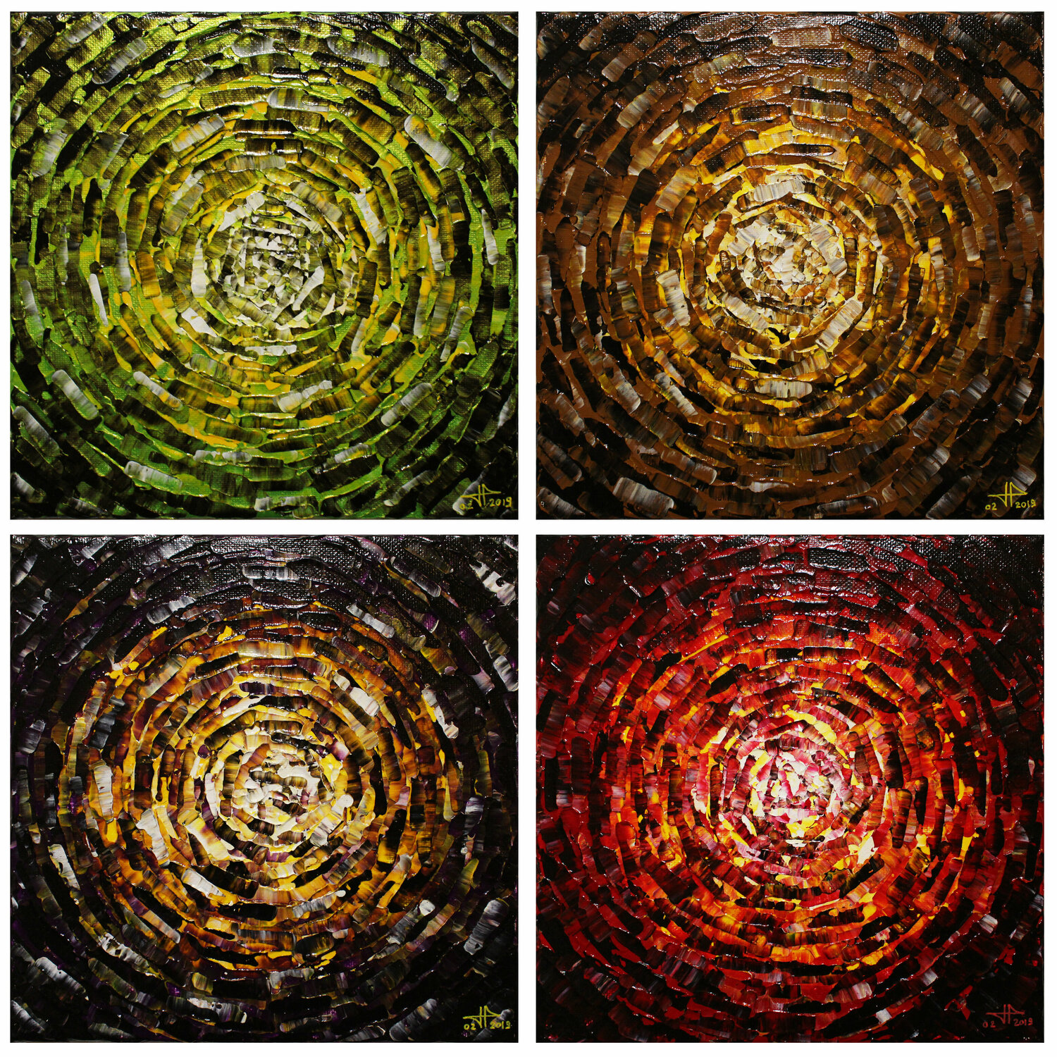 Petits éclats de lueurs colorées iridescentes 3 Jonathan Pradillon Originalgemälde zu verkaufen