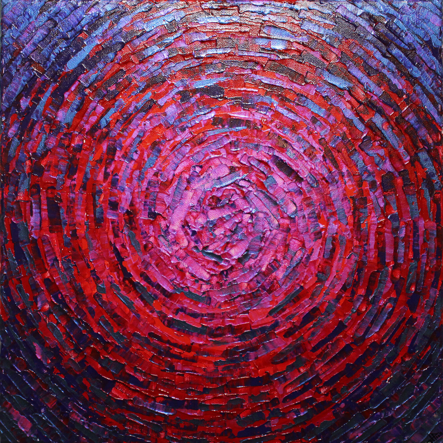 Éclat de lueur rouge violette iridescente Jonathan Pradillon