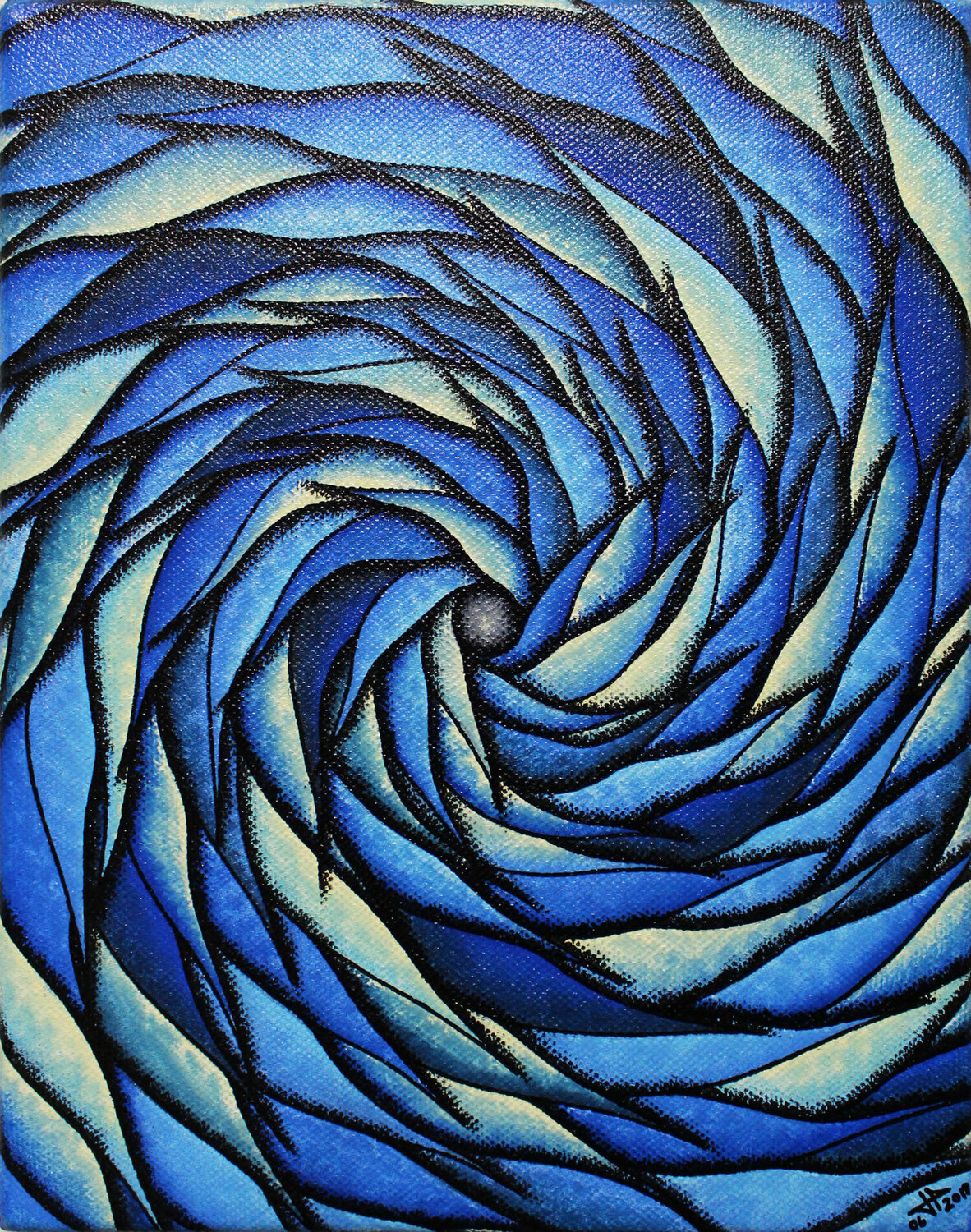 Spirale bleutée Jonathan Pradillon