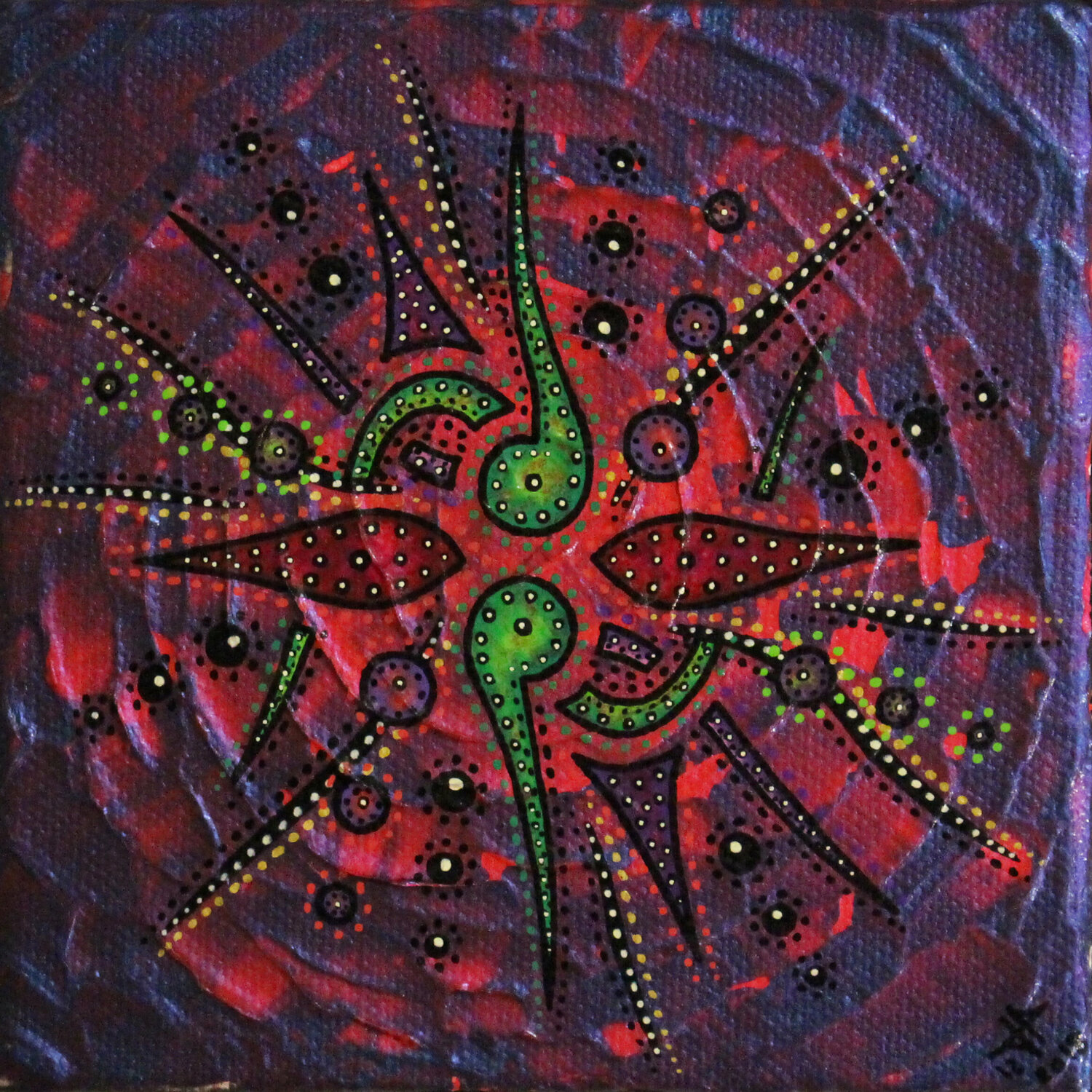 Sens du mouvement fuchsia gris Jonathan Pradillon