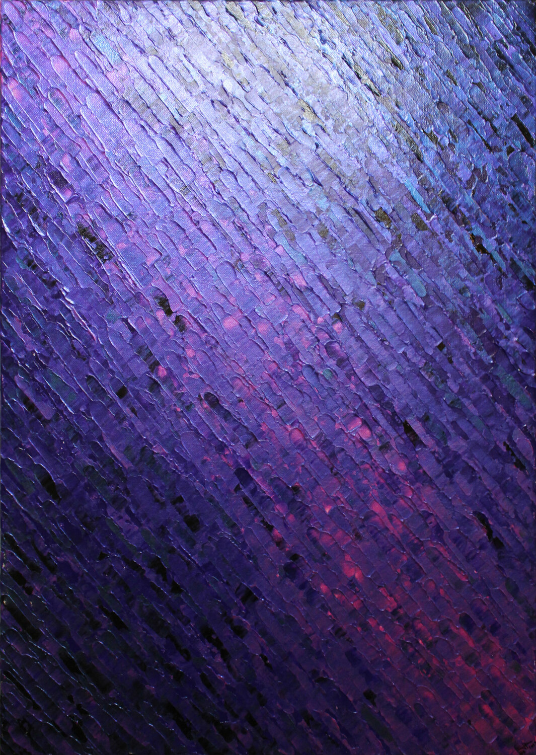 Texture couteau violacée Jonathan Pradillon