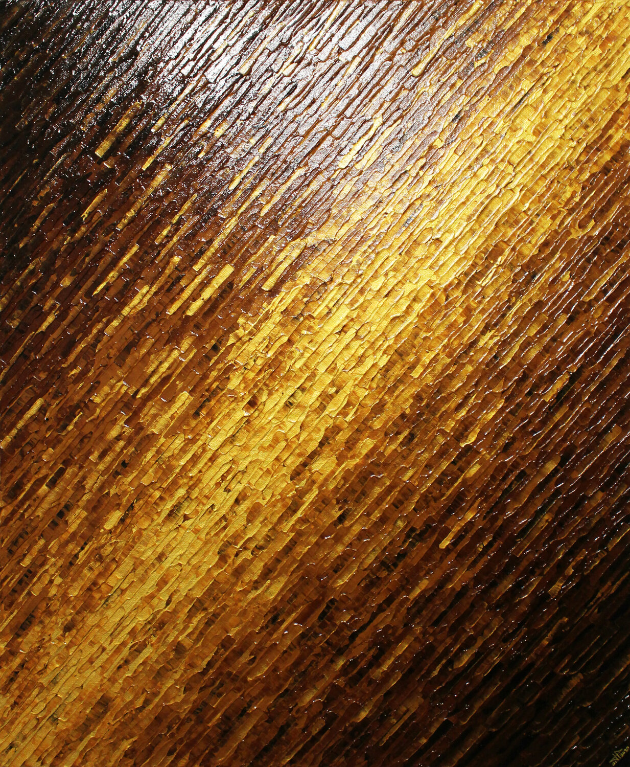 Texture couteau or marron Jonathan Pradillon