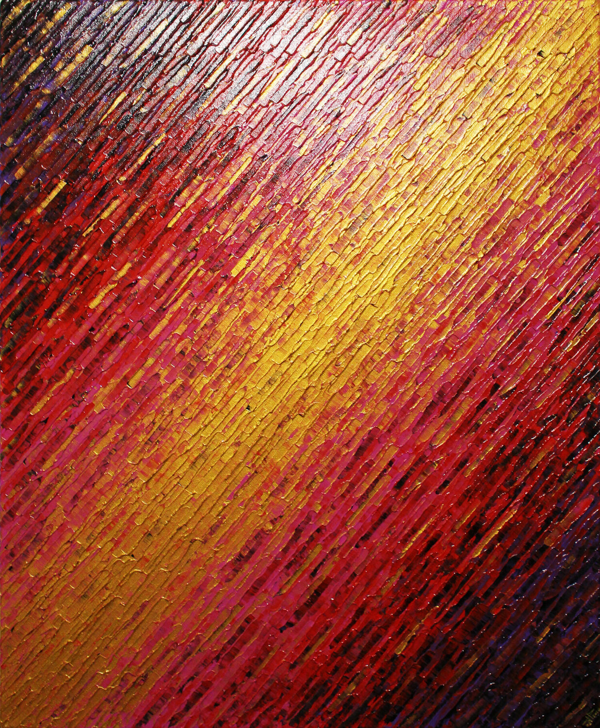 Texture couteau doré rose rouge violette Jonathan Pradillon