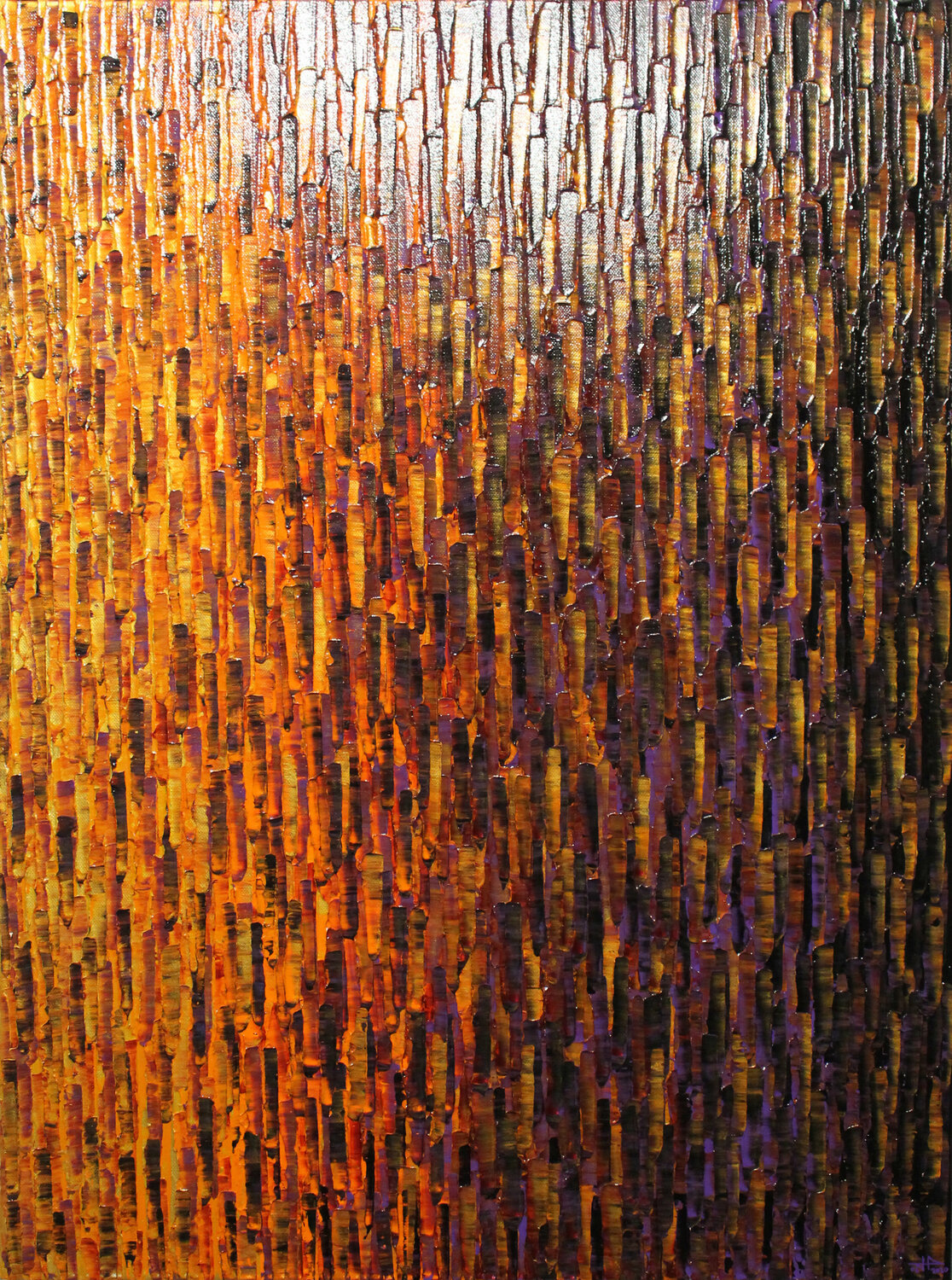 Fondu doré orange violet Jonathan Pradillon