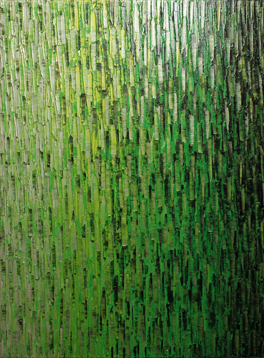 Fondu blanc argenté vert noir iridescent Jonathan Pradillon