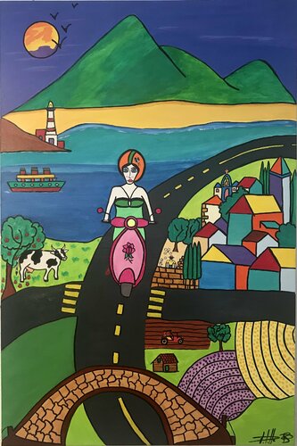 Promenade provençale van Philippe Seigle, Schilderij te koop op Singulart