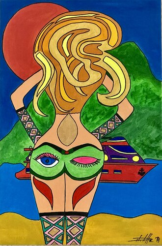 La bateau stoppeuse di Philippe Seigle, Pittura in vendita su Singulart