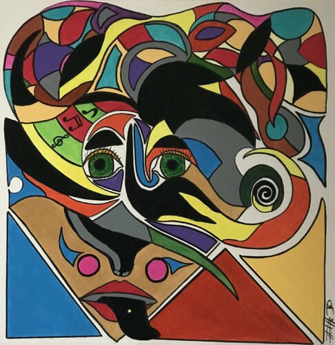 The green eyes singer van Philippe Seigle, Schilderij te koop op Singulart