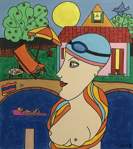 Les copines van Philippe Seigle, Schilderij te koop op Singulart