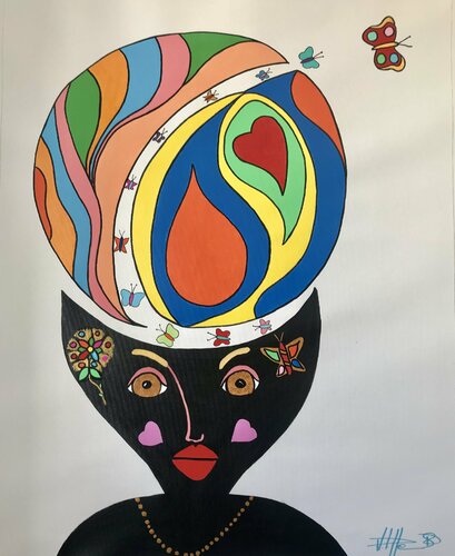 A woman in love van Philippe Seigle, Schilderij te koop op Singulart