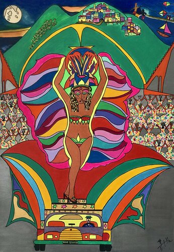 A festa do carnaval van Philippe Seigle, Schilderij te koop op Singulart