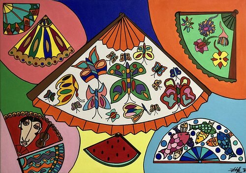 Abanicos van Philippe Seigle, Schilderij te koop op Singulart