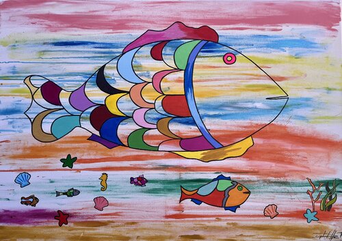 Poisson lumière von Philippe Seigle, Malerei kaufen auf Singulart