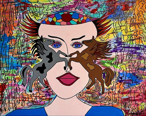 La cavalière van Philippe Seigle, Schilderij te koop op Singulart